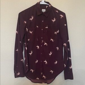 A New Day Button Down Collared Blouse Size XS